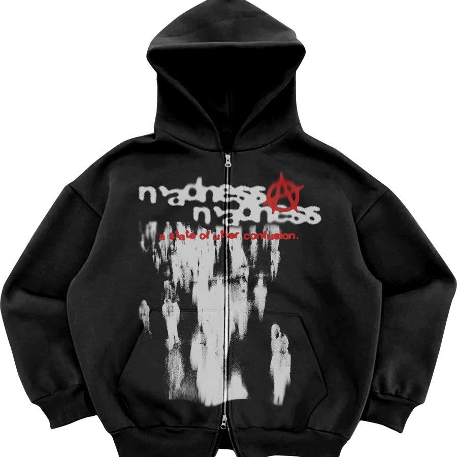 Hoodie Streetwear Zip-Up Cardigan